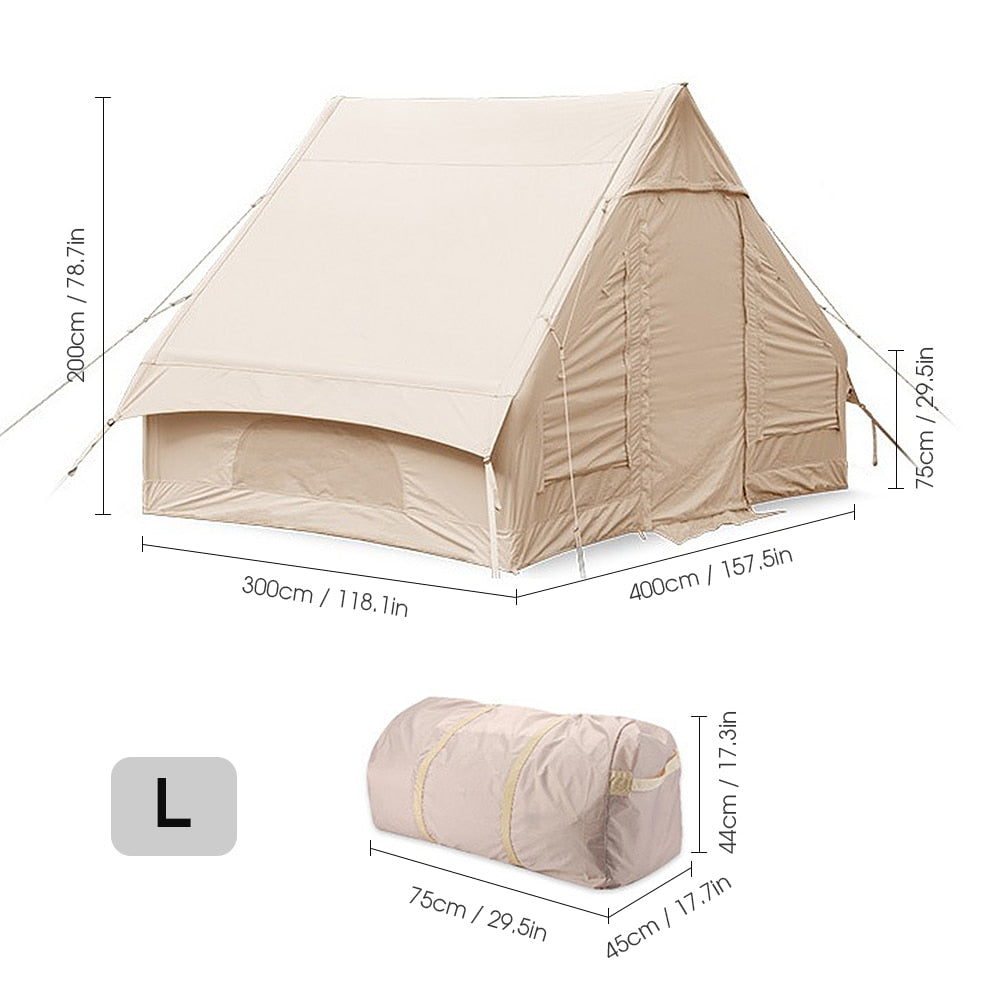 Tenda de Campismo Grande à Prova d'Água - Tenda Insuflável para 10 Pessoas